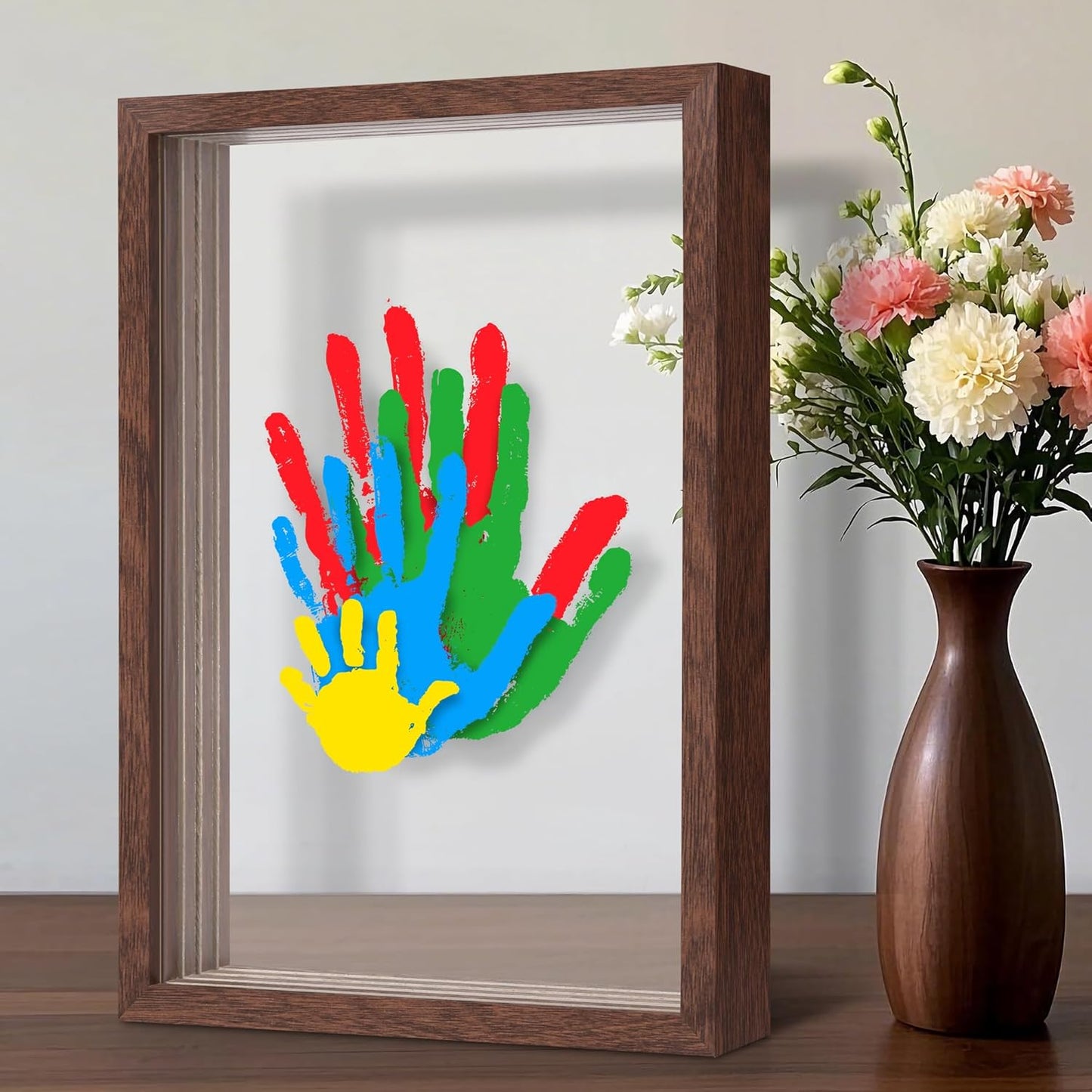 Zestaw Lunova Family Handprint — Nietoksyczny zestaw akrylowy dla 8 osób