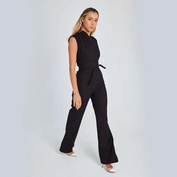 Women's Sleeveless Wide-Leg Jumpsuit