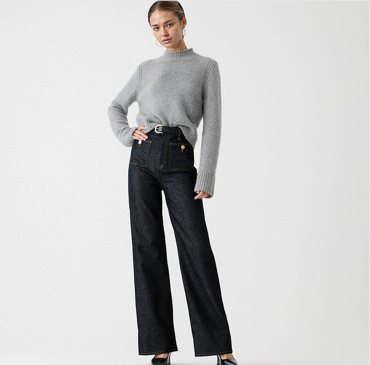 Norla Jeans — High-Waist Loose Fit Denim Trousers with Stretch
