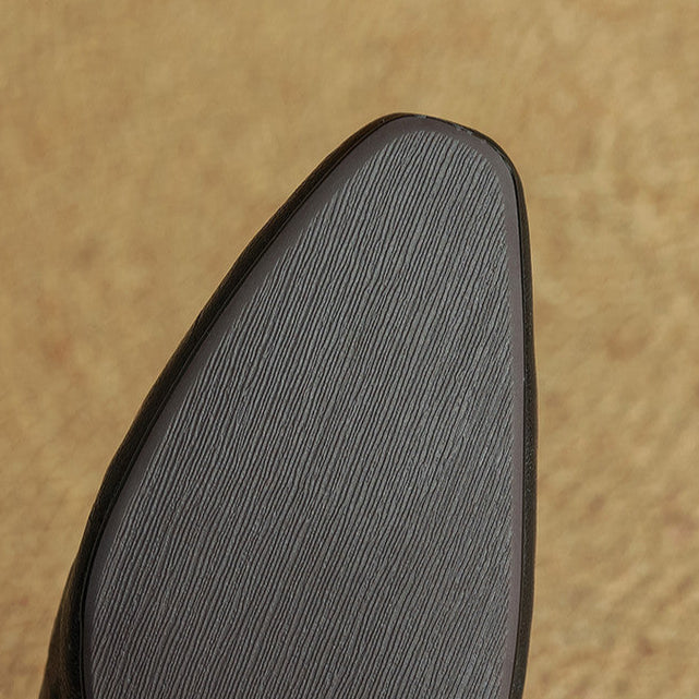 Arrivo — Genuine Leather Mary Jane Pumps with Metal-Bit Accent