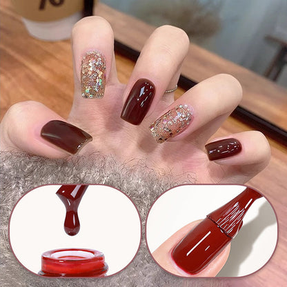 Duo de vernis à ongles Liora — Ensemble de vernis pailleté bicolore avec brillance longue durée