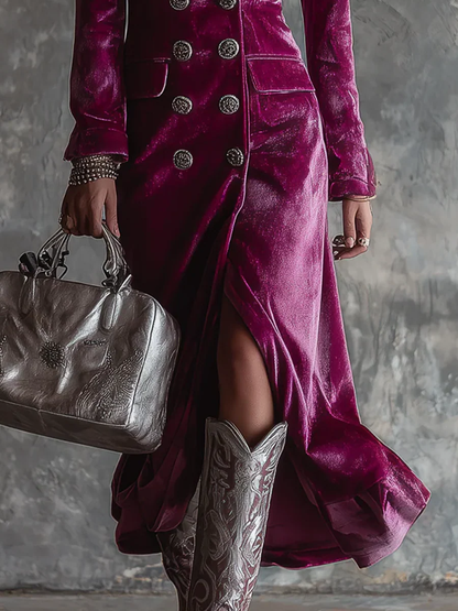 Velyra™ — Velvet Power Blazer Skjørt