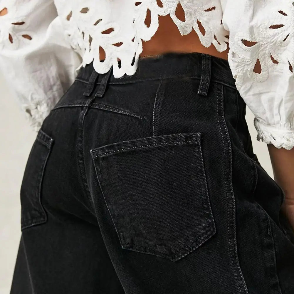 Liora Wide-Leg Jeans — Mid-Rise Stretch Denim for Casual Comfort