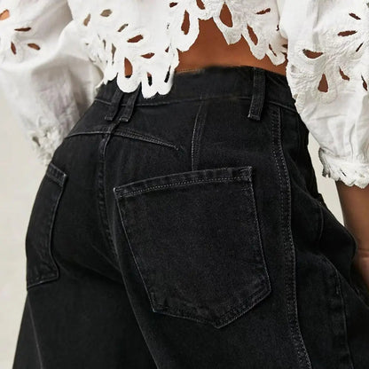Liora Wide-Leg Jeans — Mid-Rise Stretch Denim for Casual Comfort