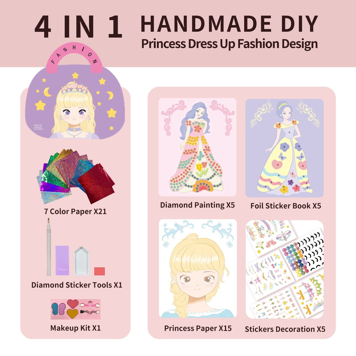 Liora — Kids 3-in-1 Princess Dress Up and Make Up Game Set