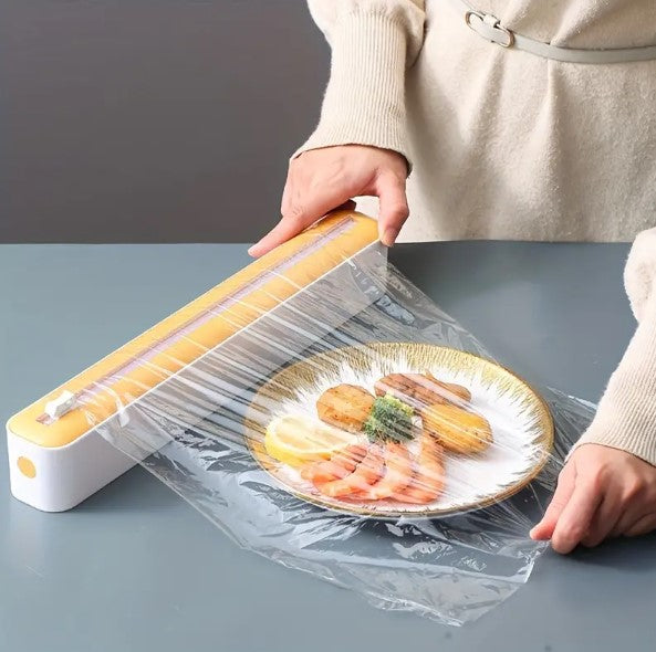 SlicoWrap — Präziser Küchenfolien-Schneider mit Doppelklingen-Design