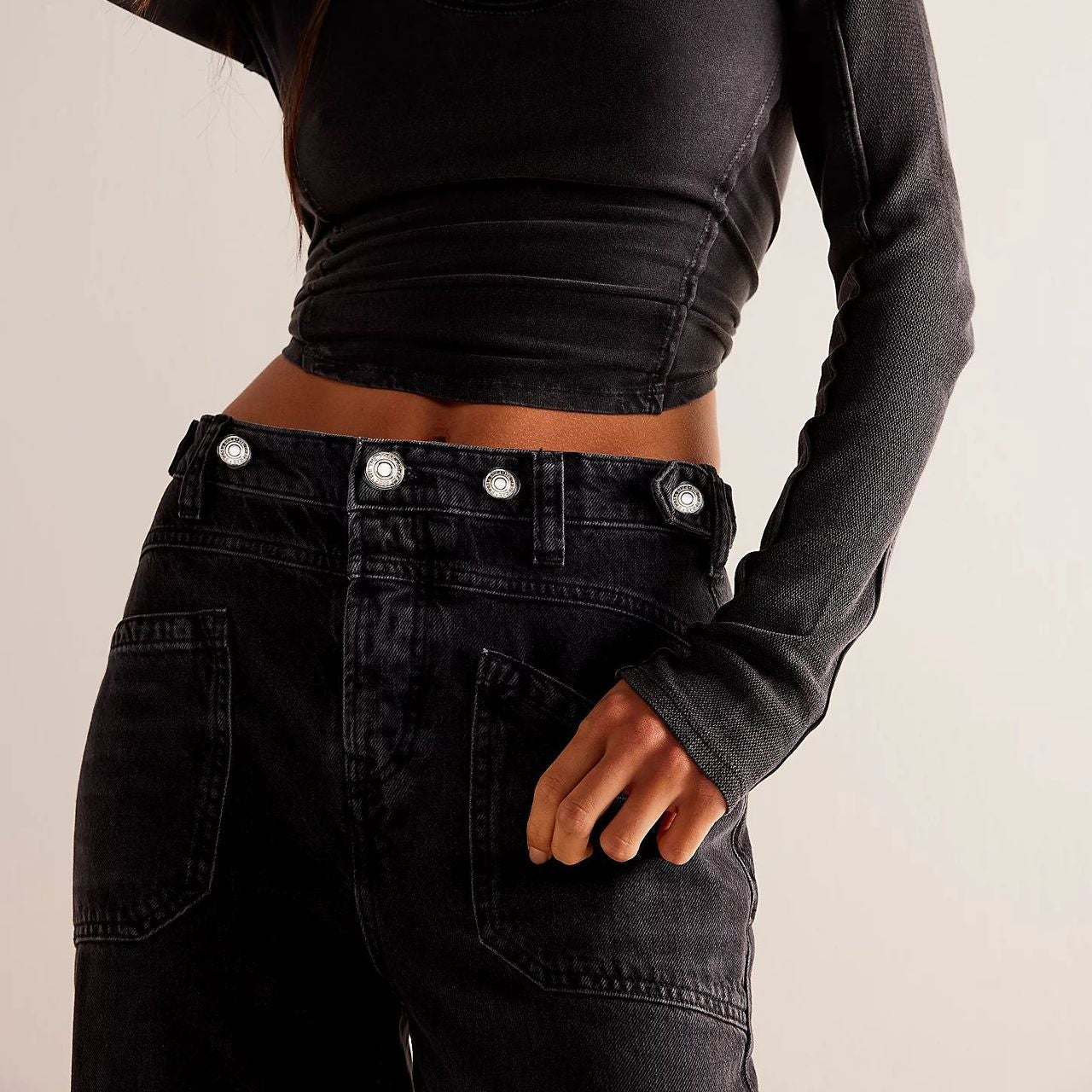 Varenza — Relaxed High-Rise Wide Leg Jeans with Vintage Wash