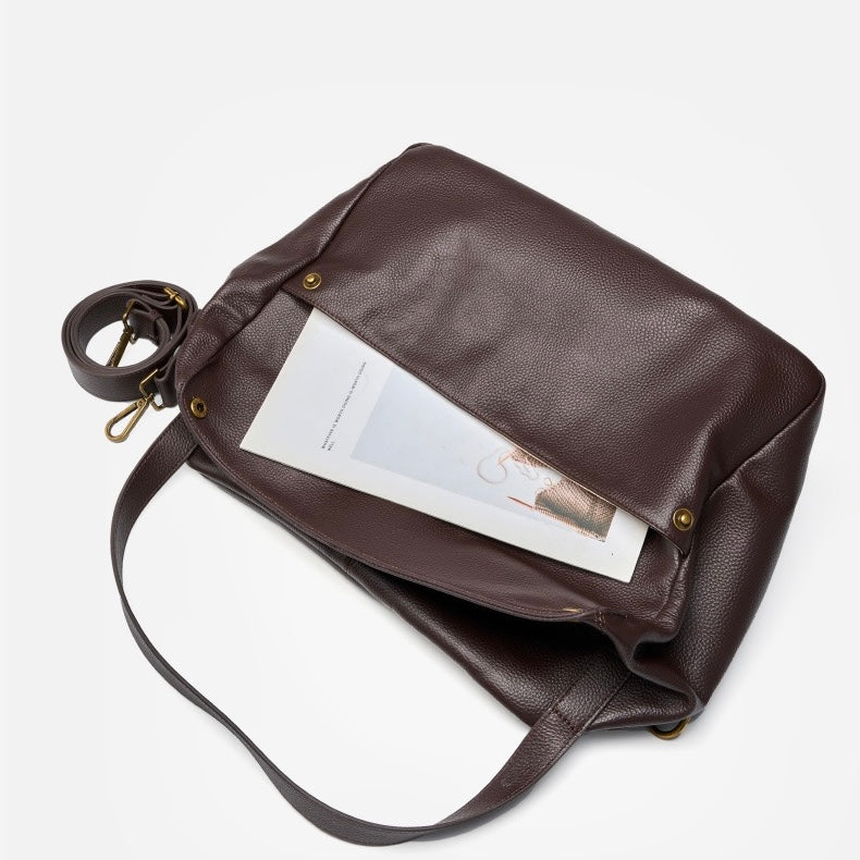 Elara — Women's Genuine Leather Tote Bag with Spacious Design