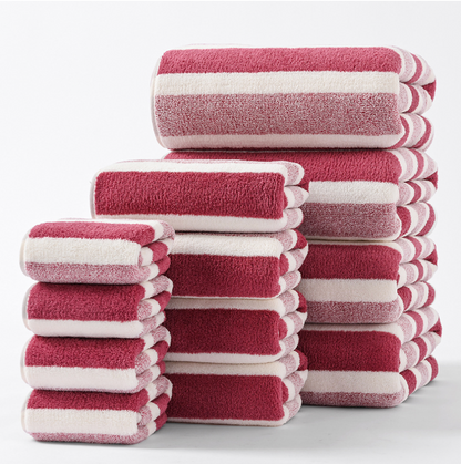 Velora Plush Bath Towels — Soft, Absorbent Coral Velvet Set