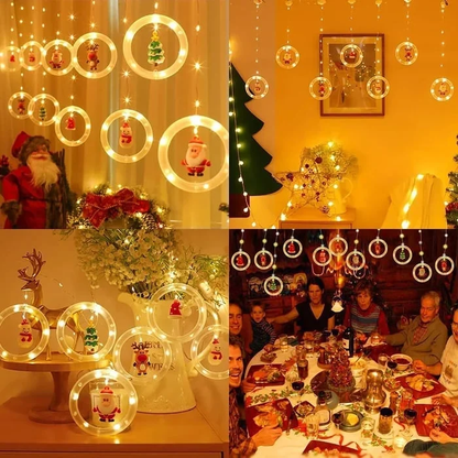 Lumora Santa Glow — Guirlande lumineuse LED de Noël avec boules 3D festives