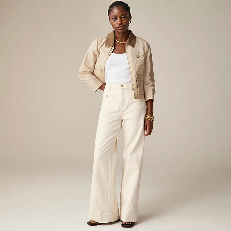 Norla Jeans — High-Waist Loose Fit Denim Trousers with Stretch