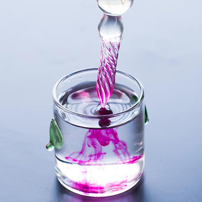 Sereli CrystalDip — Stylo en verre borosilicaté avec encre arc-en-ciel pour art éblouissant