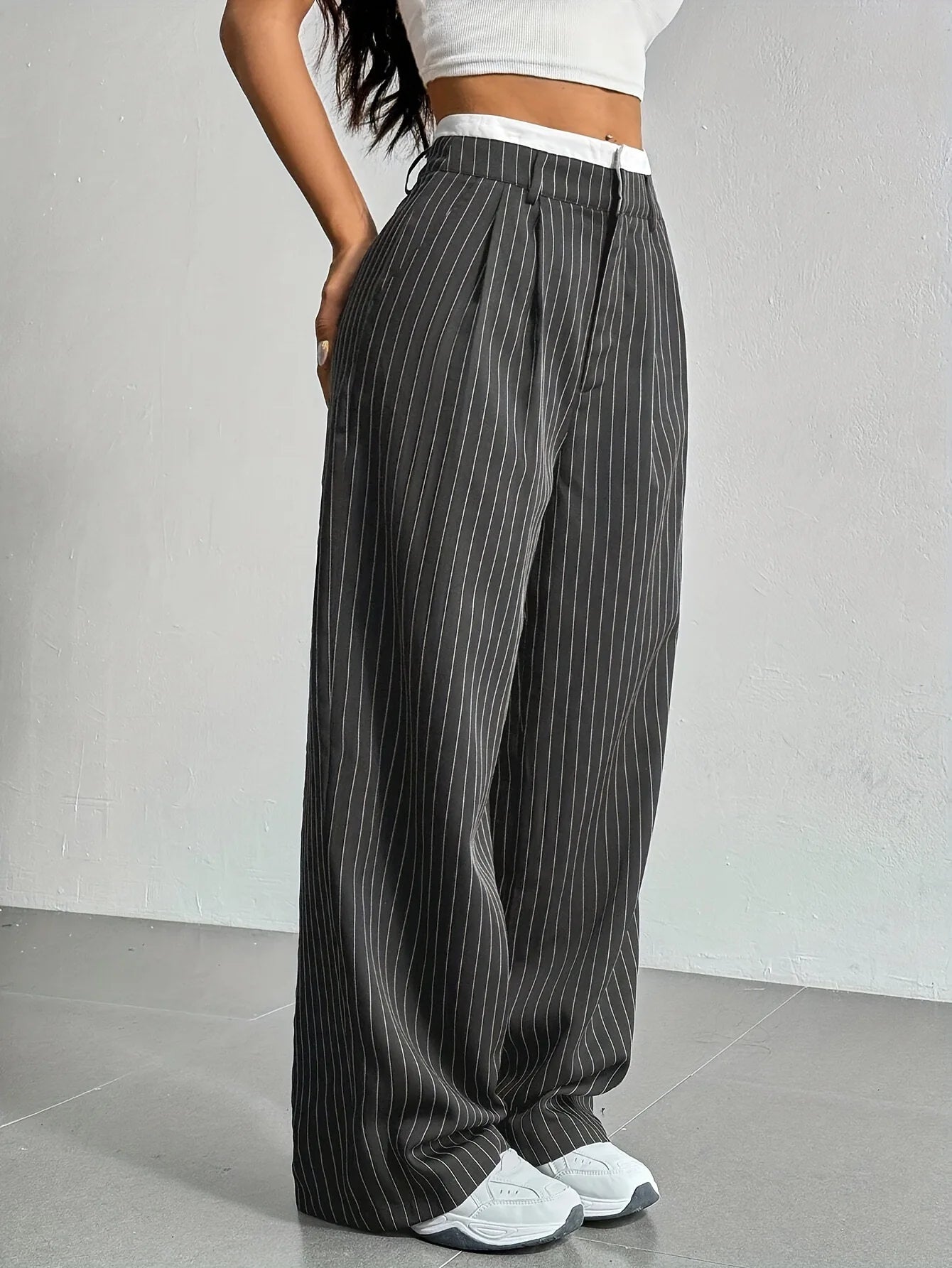 PinstripePower™ — Sculpt Your Curves and Command Every Room with Effortless Style