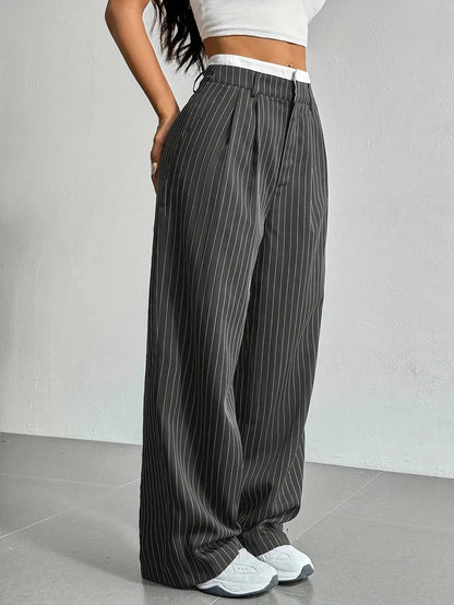PinstripePower™ — Sculpt Your Curves and Command Every Room with Effortless Style
