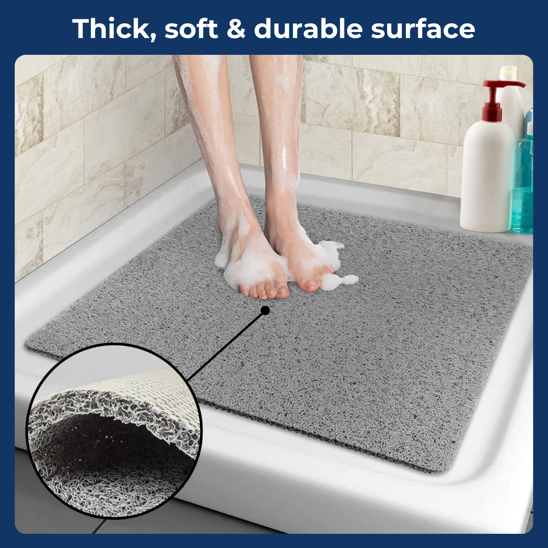 SlipGuard™ — Feel Secure and Plush Every Step in Your Shower