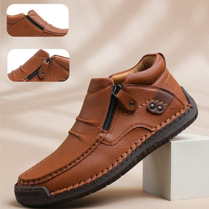 Darsen — Men's Retro PU Leather Outdoor Casual Shoes with Breathable Comfort
