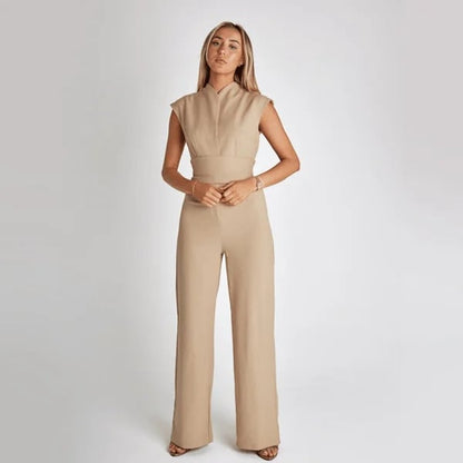 Women's Sleeveless Wide-Leg Jumpsuit