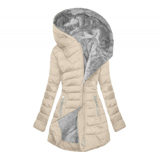 🔥❄️HOT SALE 51%🧥 Wexlora Women's Hooded Mid-Length Winter Coat with Plush Lining