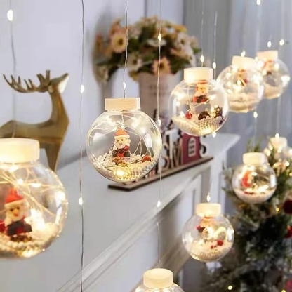 Lumora Santa Glow — Guirlande lumineuse LED de Noël avec boules 3D festives