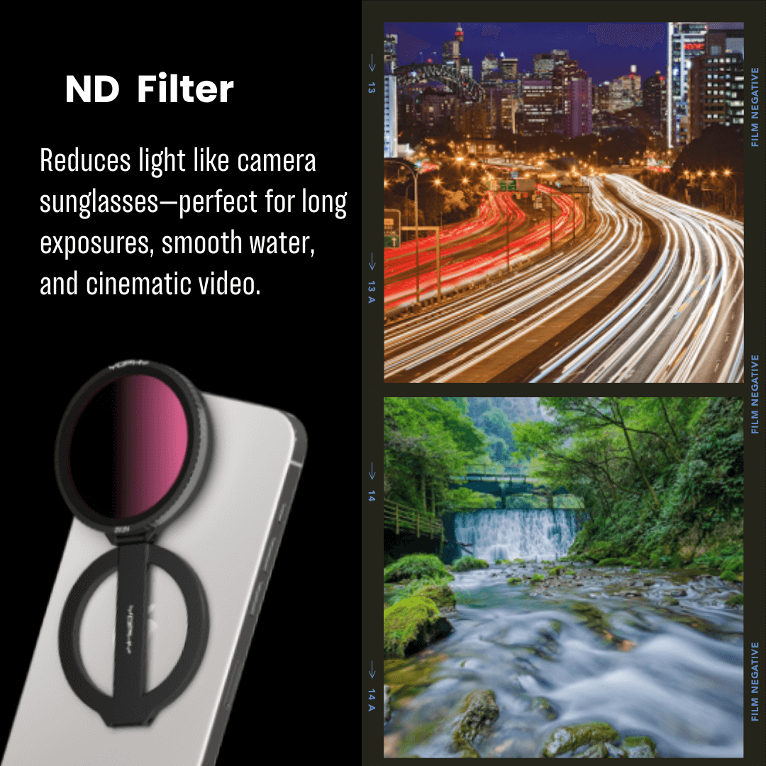 NorviMag Creator Kit — iPhone Magnetic Mount with CPL & ND64 Filters