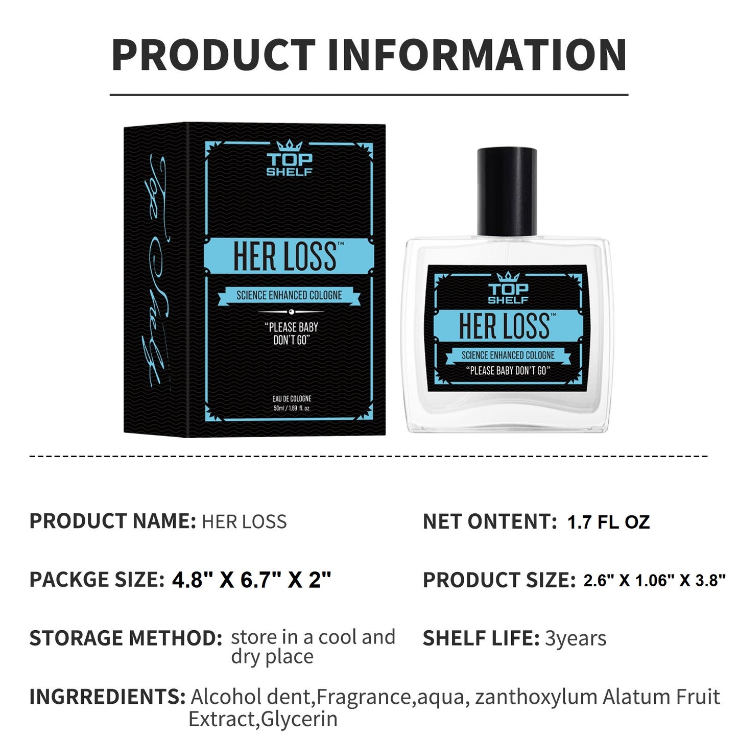 Her Loss Pheromone Cologne 18$ TODAY ONLY