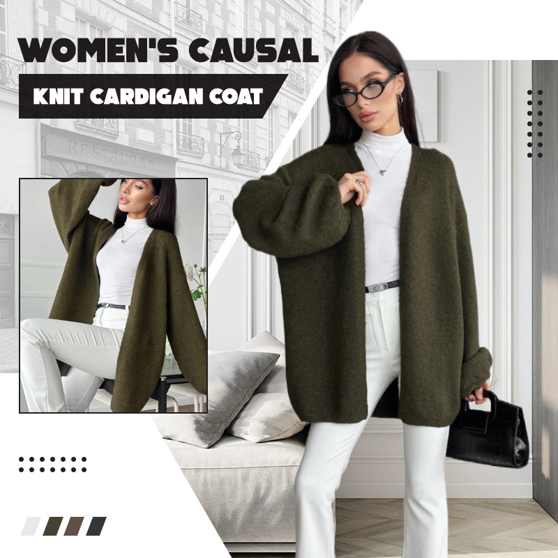 Alera — Women's Oversized Knit Cardigan with V-Neck Lounge Fit