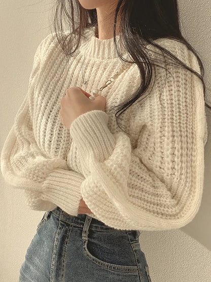 Alora Lantern Trui — Vintage-Stijl Dames Loszittend Shirt