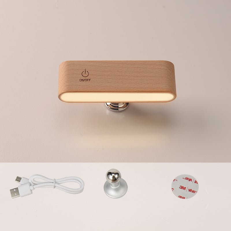 Lomara — Schreibtischständer aus Massivholz mit magnetischem Ladegerät und 360° Drehung