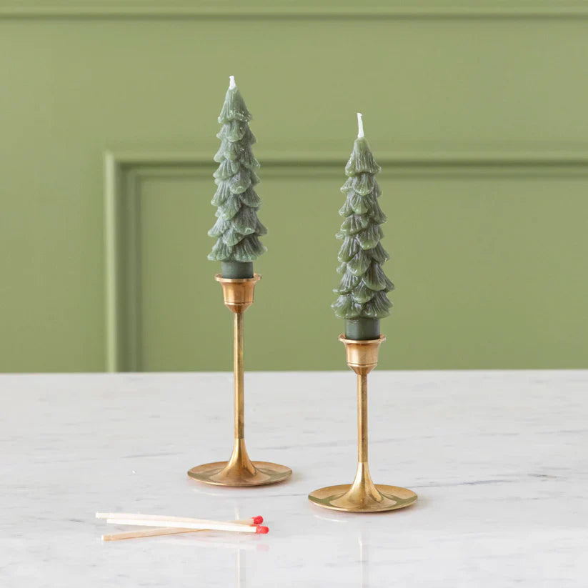 FrostLume™ Evergreen Taper Candles — Wrap Your Home in Cozy, Heartwarming Glow Instantly
