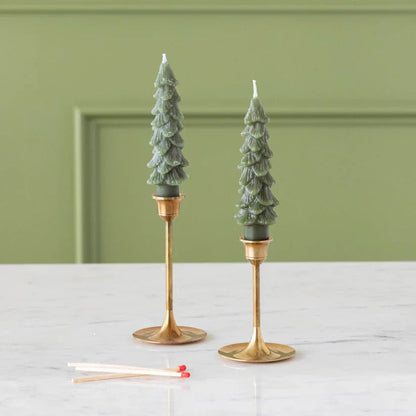FrostLume™ Evergreen Taper Candles — Wrap Your Home in Cozy, Heartwarming Glow Instantly