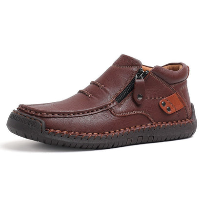 Darsen — Men's Retro PU Leather Outdoor Casual Shoes with Breathable Comfort