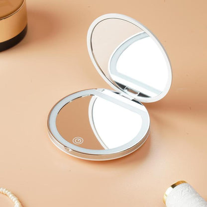 Viora — Portable Foldable LED Makeup Mirror with Natural Light