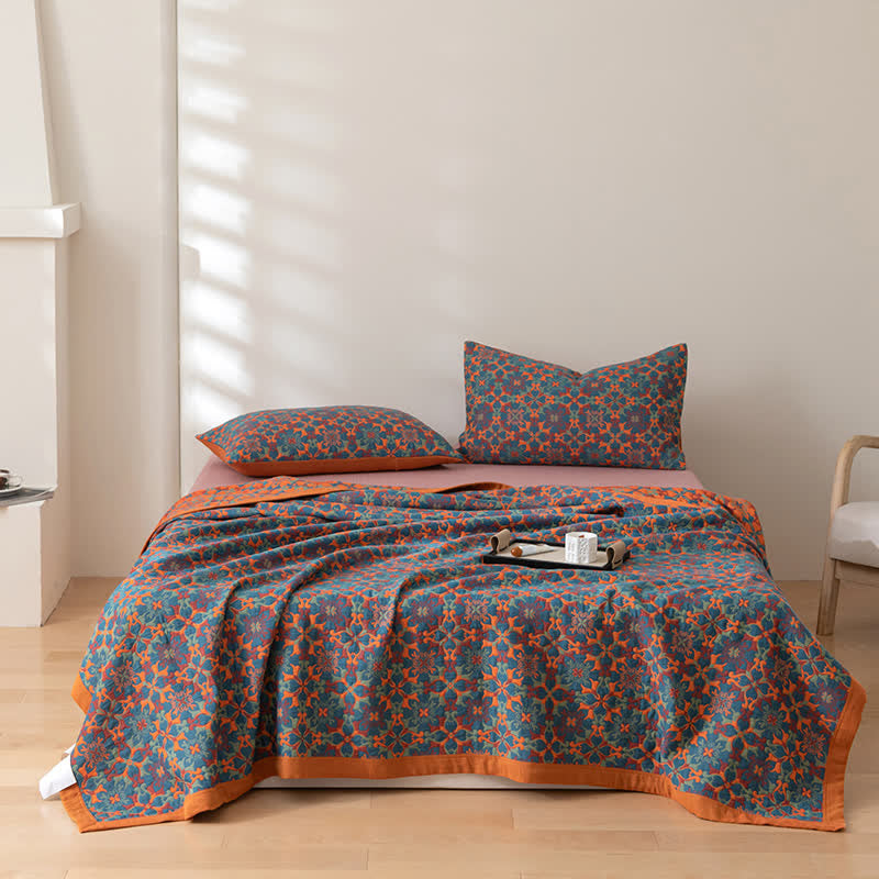 Liora — Økologisk Bomulds Seks-lags Tæppe med Vendbart Design