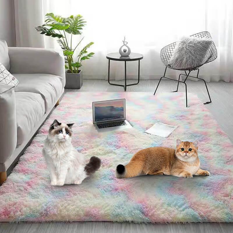 ⏳Reducere 50% pentru Timp Limitat⏰Covoraș de Podea Pufoasă cu Culoare Gradient🛋️