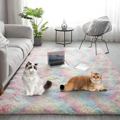 ⏳Reducere 50% pentru Timp Limitat⏰Covoraș de Podea Pufoasă cu Culoare Gradient🛋️