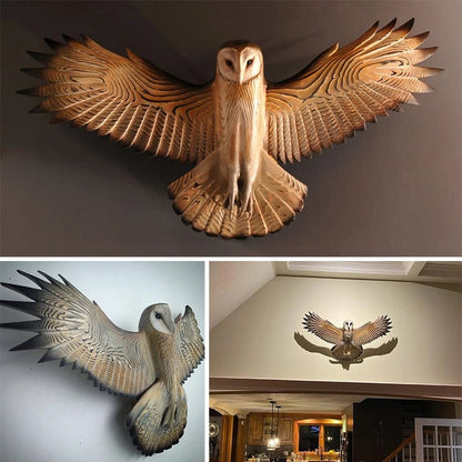 Barn Owl Wall Art - Hand Carved Art