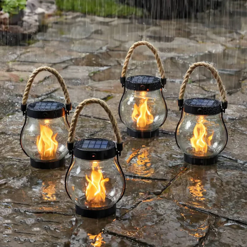 Dancing Flame Solar Lantern™ — Bring Warm, Flickering Magic Anywhere Outdoors