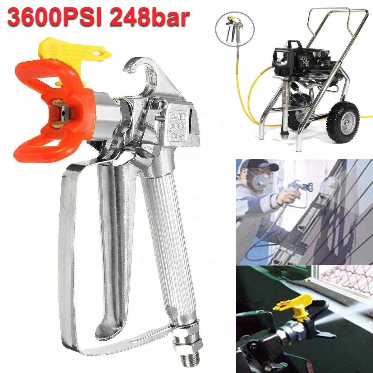 Rekran SprayPro — Hogedruk Verfspuitpistool met Instelbare Doorstroming