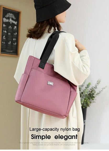 🔥Bolsa de Ombro de Nylon com Múltiplos Bolsos, Grande Capacidade e Repelente à Água