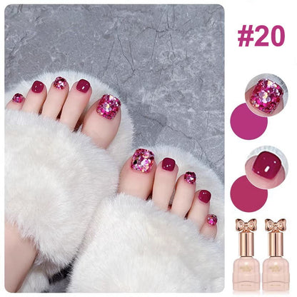 Duo de vernis à ongles Liora — Ensemble de vernis pailleté bicolore avec brillance longue durée