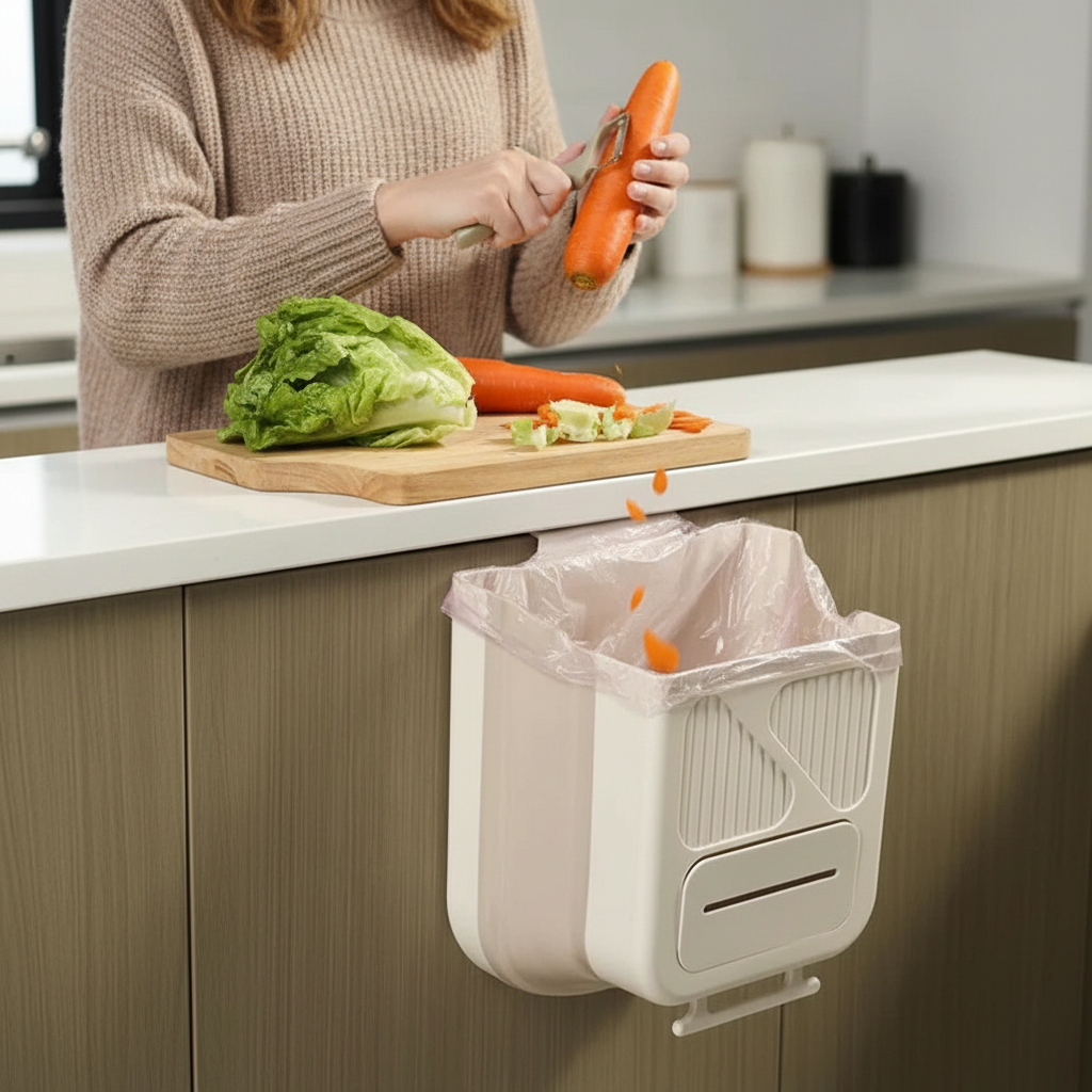 Pattumiera pieghevole da appendere in cucina Binly™ (7L)