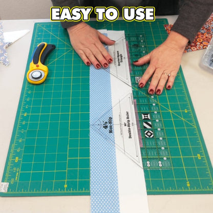 Quilara 90 Double-Strip Ruler — Precision Quilting Tool for Triangle Cuts