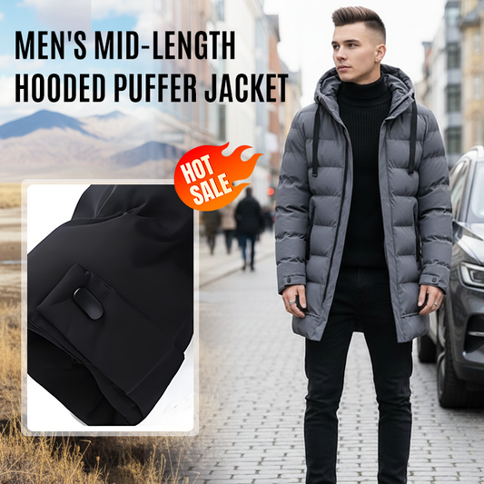 BlazeShield™ Mid-Length Hooded Puffer — Conquer Winter with Unstoppable Warmth and Bold Confidence