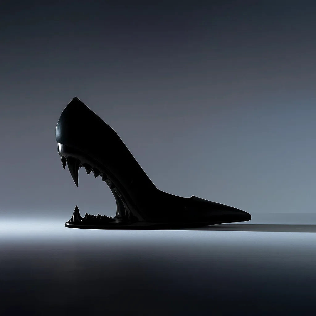 Lunara Wolffang Heels — Sculpted Wolf Fang Heels with Cushioned Comfort