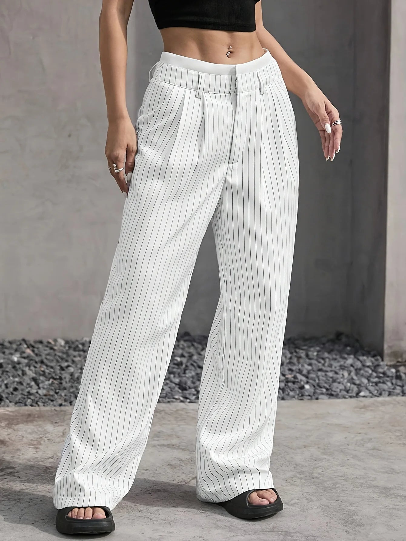 PinstripePower™ — Sculpt Your Curves and Command Every Room with Effortless Style