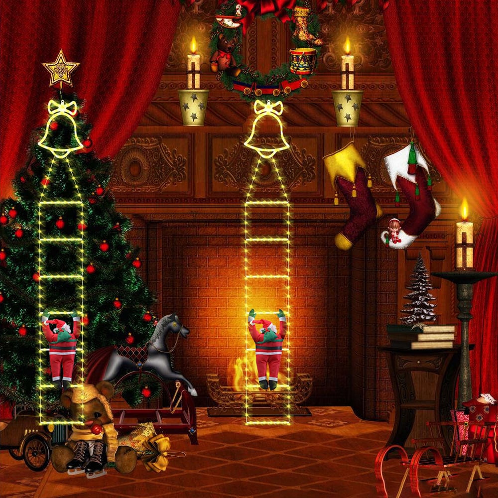 Vespera Santa Climber — Animasjonslys til trapp med fjernkontroll