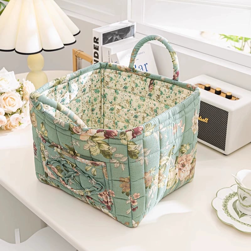 Liora — Gewatteerde bloemen shopper met ruim en opvouwbaar ontwerp