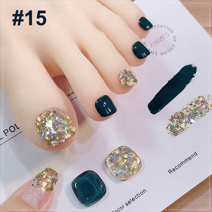 Duo de vernis à ongles Liora — Ensemble de vernis pailleté bicolore avec brillance longue durée