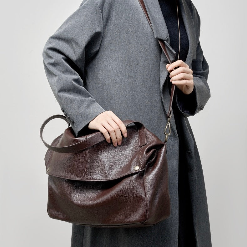 Elara — Women's Genuine Leather Tote Bag with Spacious Design