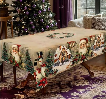Sarellyn — Festive Christmas Tablecloth with Durable Polyester Fabric
